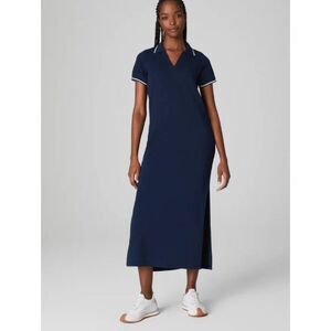 SPANX AirEssentials® Pique Polo Midi Dress- Navy- Size M